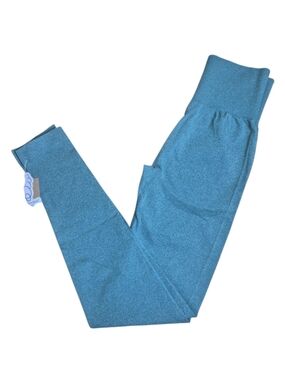 NWT North Elk Seamless Marl High-Waisted Leggings - Teal, Sz Medium